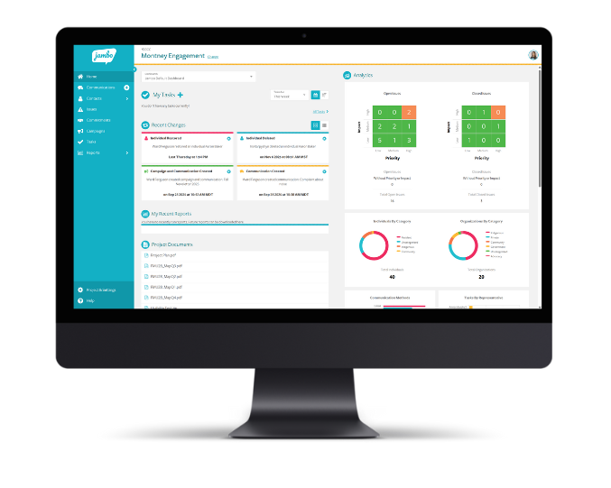 Jambo project dashboard