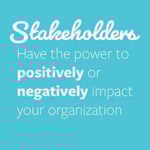 Stakeholders have the power to positively or negatively impact your organization. Important for your stakeholder engagement program.