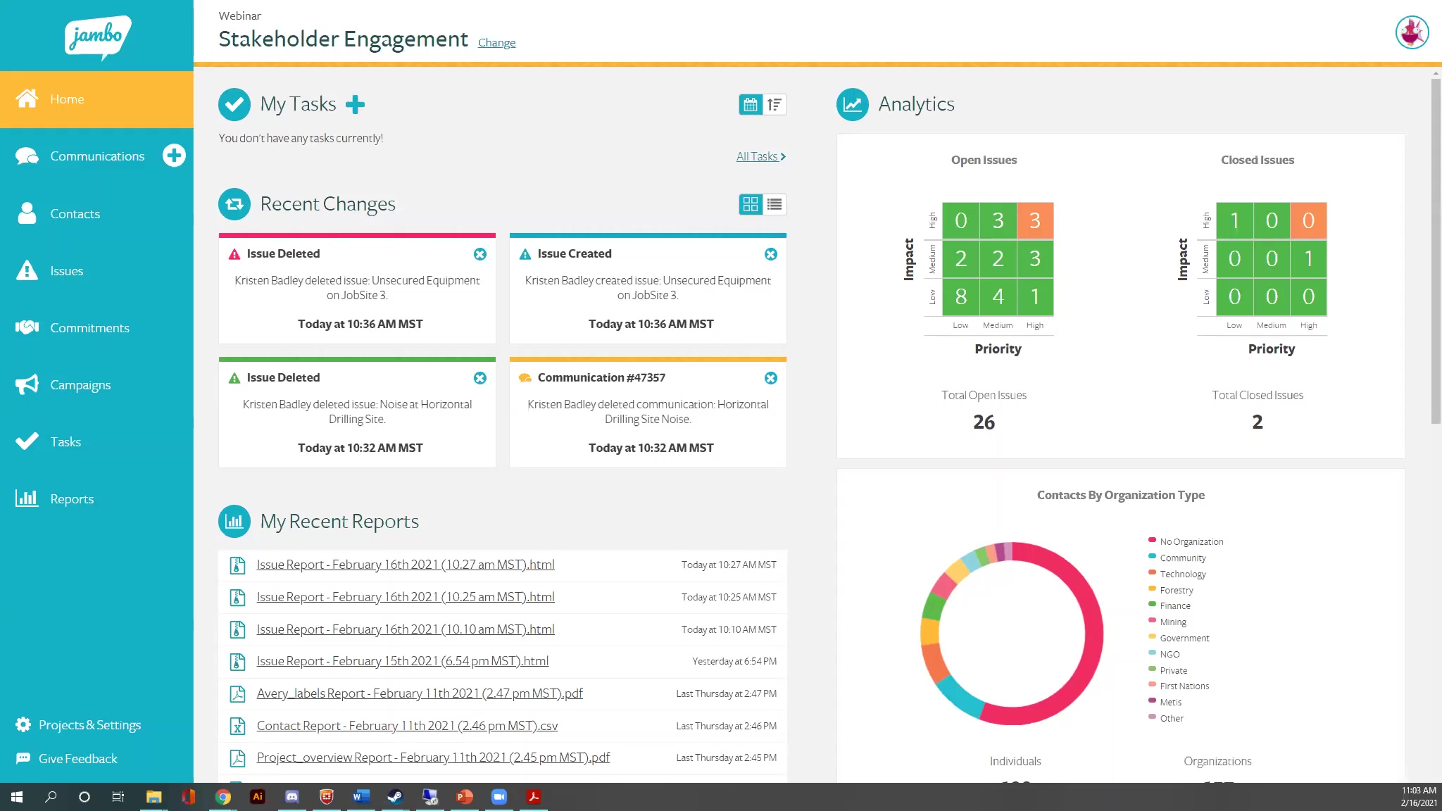 Jambo Stakeholder Relationship Management software