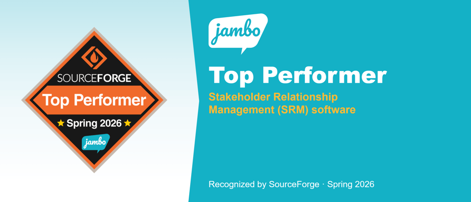 Jambo named top SRM software performer by SourceForge Spring 2026