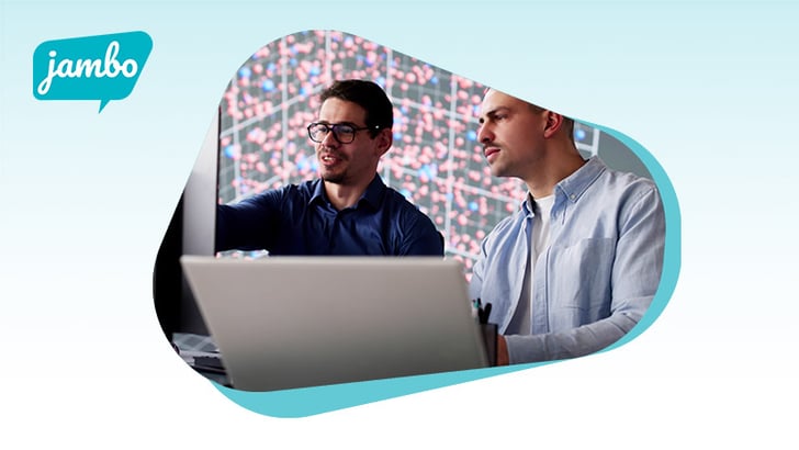 two individuals selecting stakeholder management software for government agencies